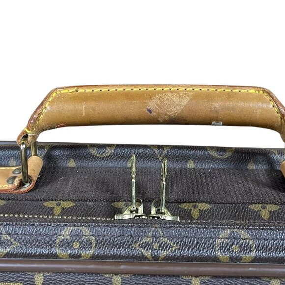 Louis Vuitton Monogram 21" Canvas Satellite 53 Soft Suitcase Leather LV Travel - Picture 11 of 16